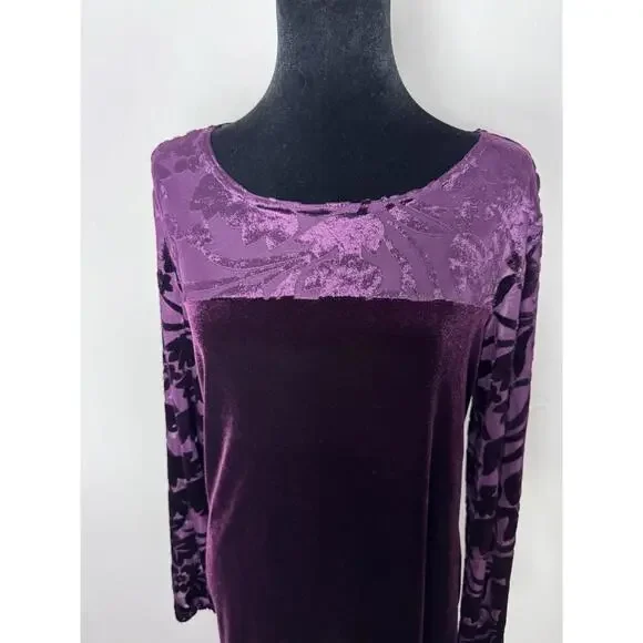 VTG Dressing Clio Velvet Med Dress Sheer Sleeves Whimsigoth Vampcore romance - Picture 1 of 9